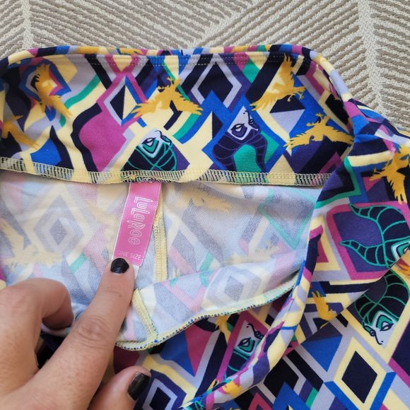 LuLaRoe Maleficent Disney Leggings ONE SIZE (2-10) - Picture 3 of 4